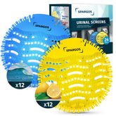 SPARGOS Blue Ocean urinal screen delivers fresh scent and odor control for busy bathrooms.