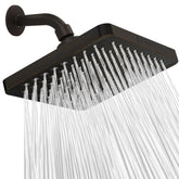 SparkPod high-pressure rainfall shower head in bronze for a spa-like experience.