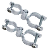 SparkSway 2-pack gate hinge set front view for quick outdoor installation.