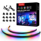 Speclux Neon ARGB strip mounted inside a PC case for synchronized RGB lighting
