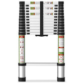 SPIEEK telescoping ladder extended for attic and roof access with stable support