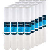 SpiroPure SP-P5-20x2-5-micron sediment filter cartridge improves water clarity.