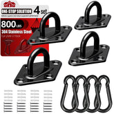 Sprookber pad eye snap hook in stainless steel with rust resistance for durable hanging