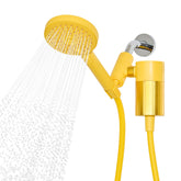 Sproos handheld showerhead in yellow package ready to install for smoother showers