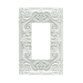 Spshian floral embossed outlet cover enhances walls with refined texture