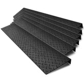 Spurtar rubber stair treads anti-slip surface on wide outdoor steps