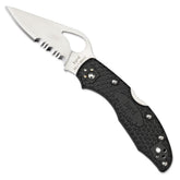 Spyderco Meadowlark 2 Lightweight blade close-up showing full-flat ground edge for smooth cutting.