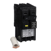 Square D HOM230GFIC front view, 2-pole GFCI breaker for Homeline