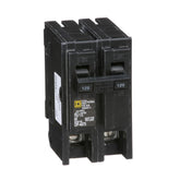 Square D Homeline 125A two-pole front view for compact home circuit protection.