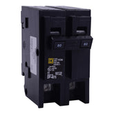 Square D Homeline 80A two-pole front view for quick installation