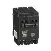 Schneider Electric Square D HOMT2020230CP front view shows quad tandem design for space efficiency.