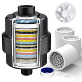 SR SUN RISE 20-stage shower filter head with dense media for cleaner water.