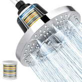 SR SUN RISE filtered shower head with 7-inch chrome finish for spa-like showers.
