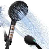 SR SUN RISE filtered shower head matte black reduces chlorine for healthier skin and hair