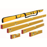 Stabila 80 AS-2 5-Level Set displays full range from 8 to 72 inches for precise leveling.