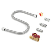 Stanbroil one-stop gas hook-up kit with brass valve for easy installation.