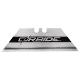 Stanley carbide utility blades in dispenser show long-lasting sharpness for heavy-duty cutting.