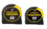 Stanley FatMax 35ft/25ft tape measure showing blade armor for durability.
