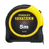 Stanley FatMax 5m tape measure full length for quick measurements.