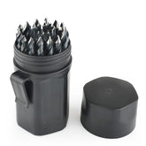 Stark USA 29-piece turbo step drill bit set for versatile drilling on acrylics and metals.