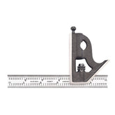 Starrett 11H-6-4R combination square front view for precise layouts and durable build.