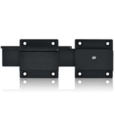 Steinwhale flip gate latch closeup highlights rugged aluminum construction for outdoor gate security.