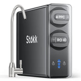 Stokk reverse osmosis system front view showing compact tankless design for small kitchens.