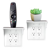 Storage Theory Power Perch outlet shelf installed for clutter-free counter space