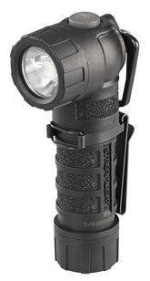 Streamlight PolyTac 90 right-angle head with textured grip for hands-free use