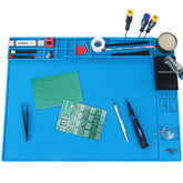 STREBITO soldering mat large top view shows organized work zones for fast soldering