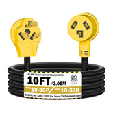 Strightinc 10ft dryer extension cord with 30A plug for reliable outdoor power