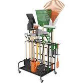 Sttoraboks garden tool organizer with wheels enables easy movement and placement.