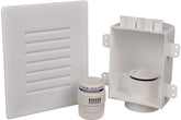 Studor Redi-Vent AAV with recessed box for a neat cabinet installation that hides valves.