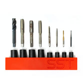 Stupid Simple Tools SST 8-piece tap socket set for quick threading and organization.