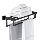STWWO bathroom towel rack with double bar, wall mounted for organized towels.