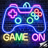 STYPOP Gamer Neon Sign mounted on wall for bold game-room decor