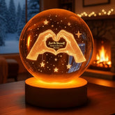 SUBLIFY crystal ball lamp with 3D engraving adds refined ambient glow.