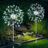 Suddus solar garden lights illuminate the yard with gentle white glow for evenings