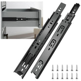 Sulawskys 14-inch drawer slides with full extension for easy access.