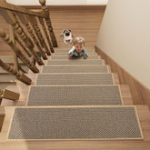 SUMLANS stair treads brown 8x30 inches with non-slip backing for safer stairs