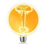 Sunaiony globe bulb with amber glass for a warm living room glow