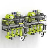 SUNALLY 3-Tier Tool Organizer on wall maximizing storage space