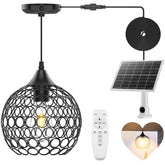 SunBonar vintage hanging solar chandelier offers inviting outdoor ambience