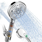 SunCleanse handheld shower head with nine spray settings for versatile bathing