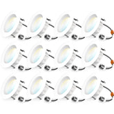 Sunco 4-inch LED downlight with baffle trim for glare-free illumination.