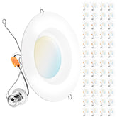 Sunco Lighting 6-inch LED can light with baffle trim for clean kitchen brightness.