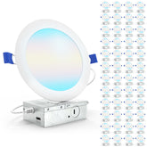 Sunco 48-pack 6-inch LED downlight with junction box for easy installation.