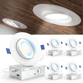Sunco 4-inch gimbal downlight with angled spotlight for artwork illumination.