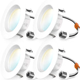 Sunco 4in LED downlight with baffle trim delivering bright, even kitchen lighting.