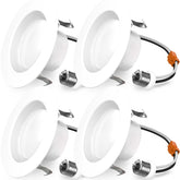Sunco 4-inch LED recessed light with baffle trim for clean ceiling illumination